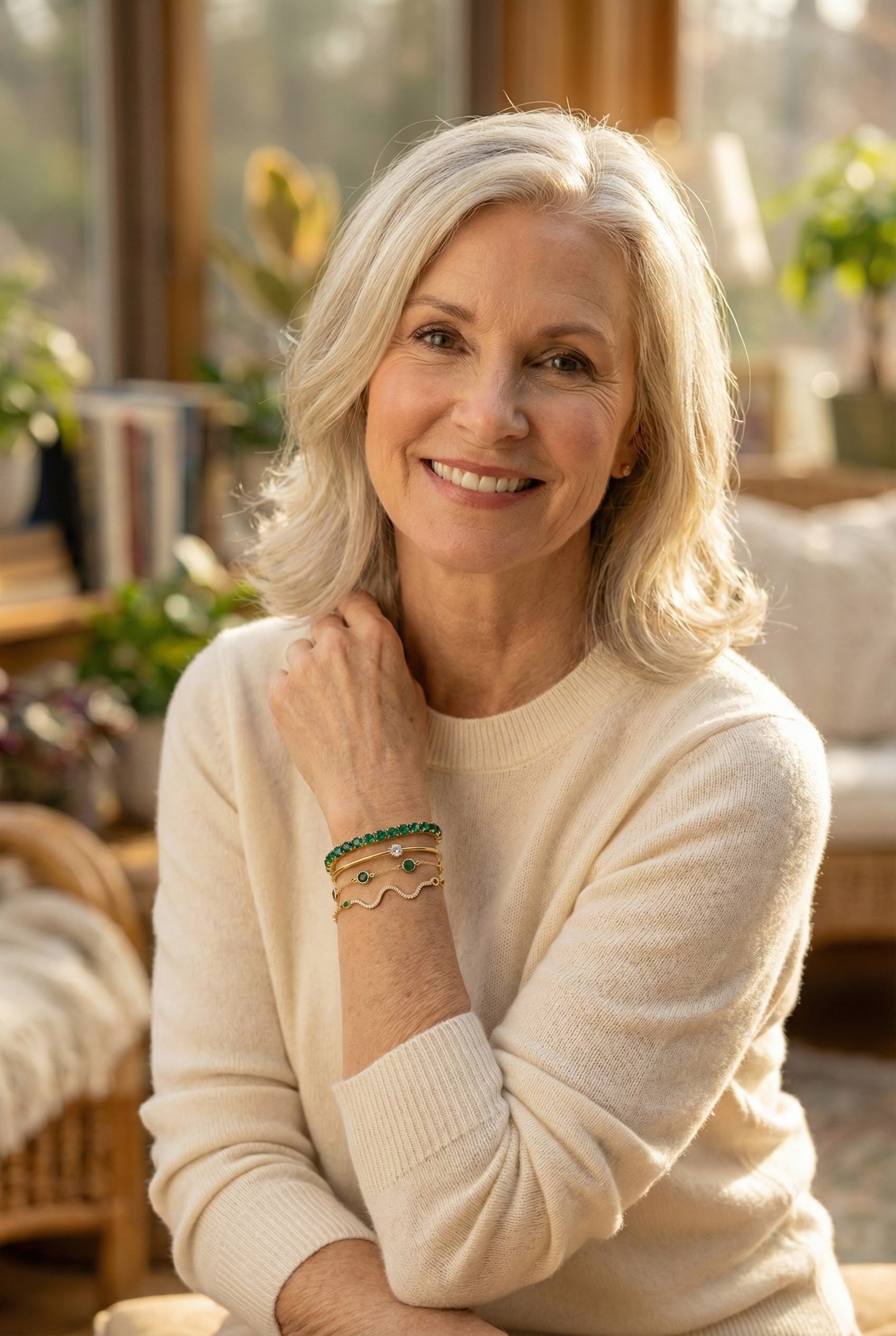 Retro Green Zirconia Bracelet Collection