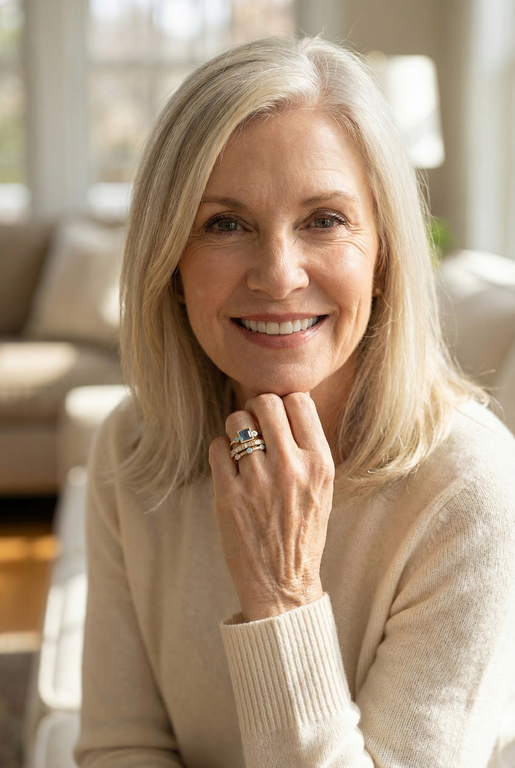 Classic Vintage Crystal Ring Set