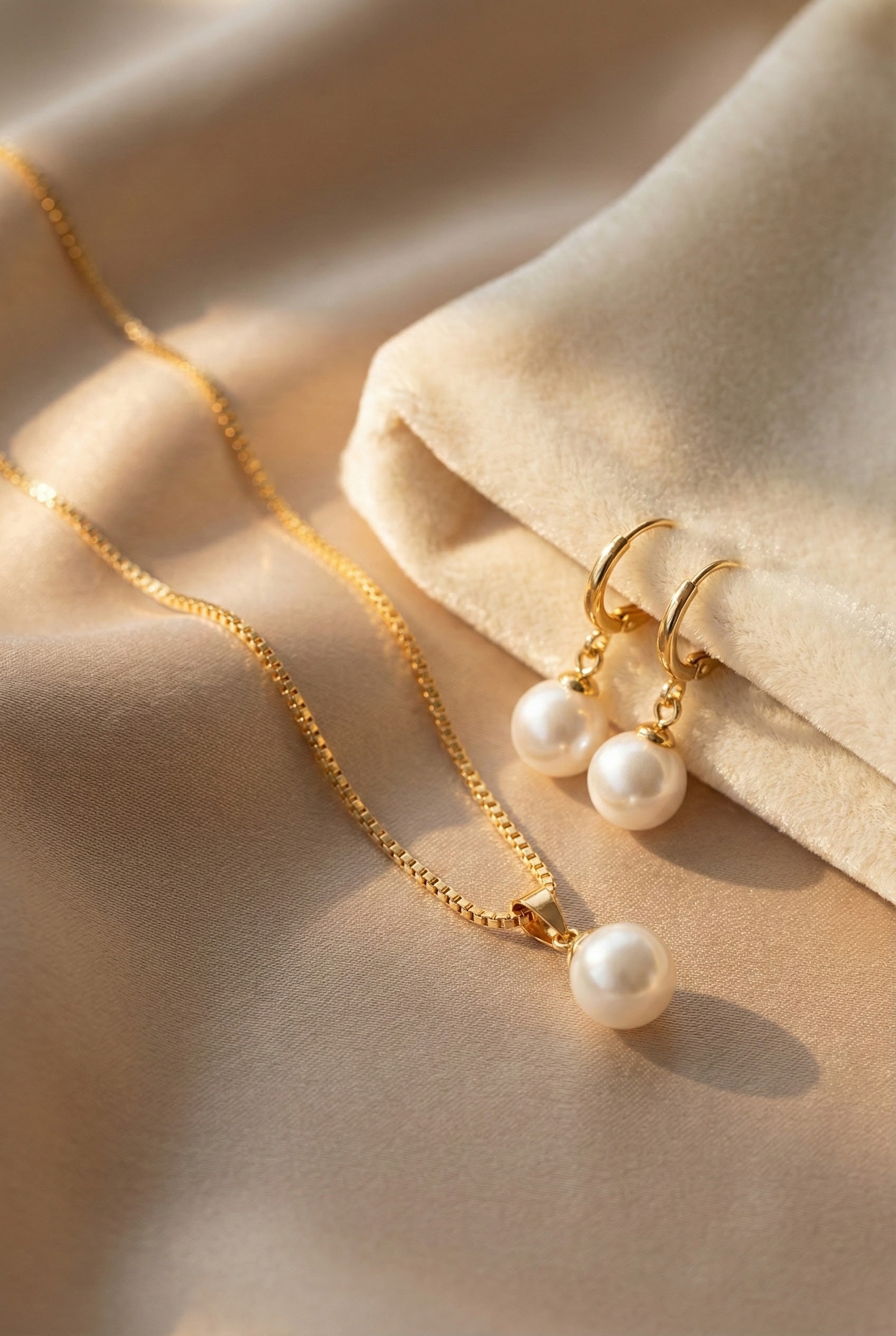 Elegant Golden Pearl Jewelry Collection