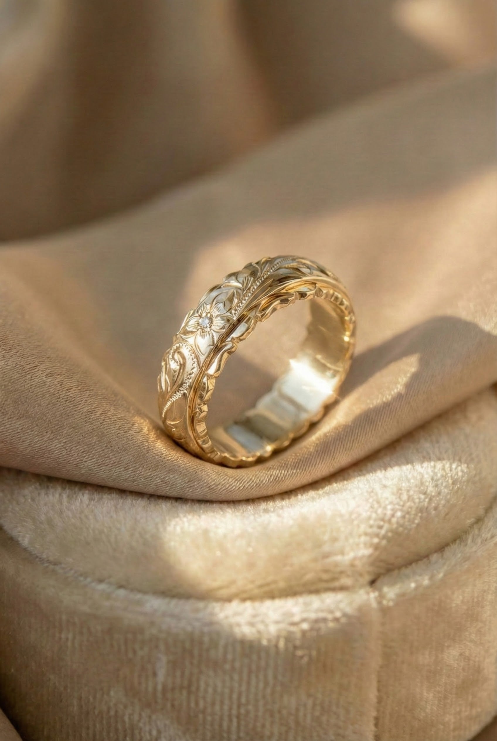 Antique-Inspired Gold Flower Ring