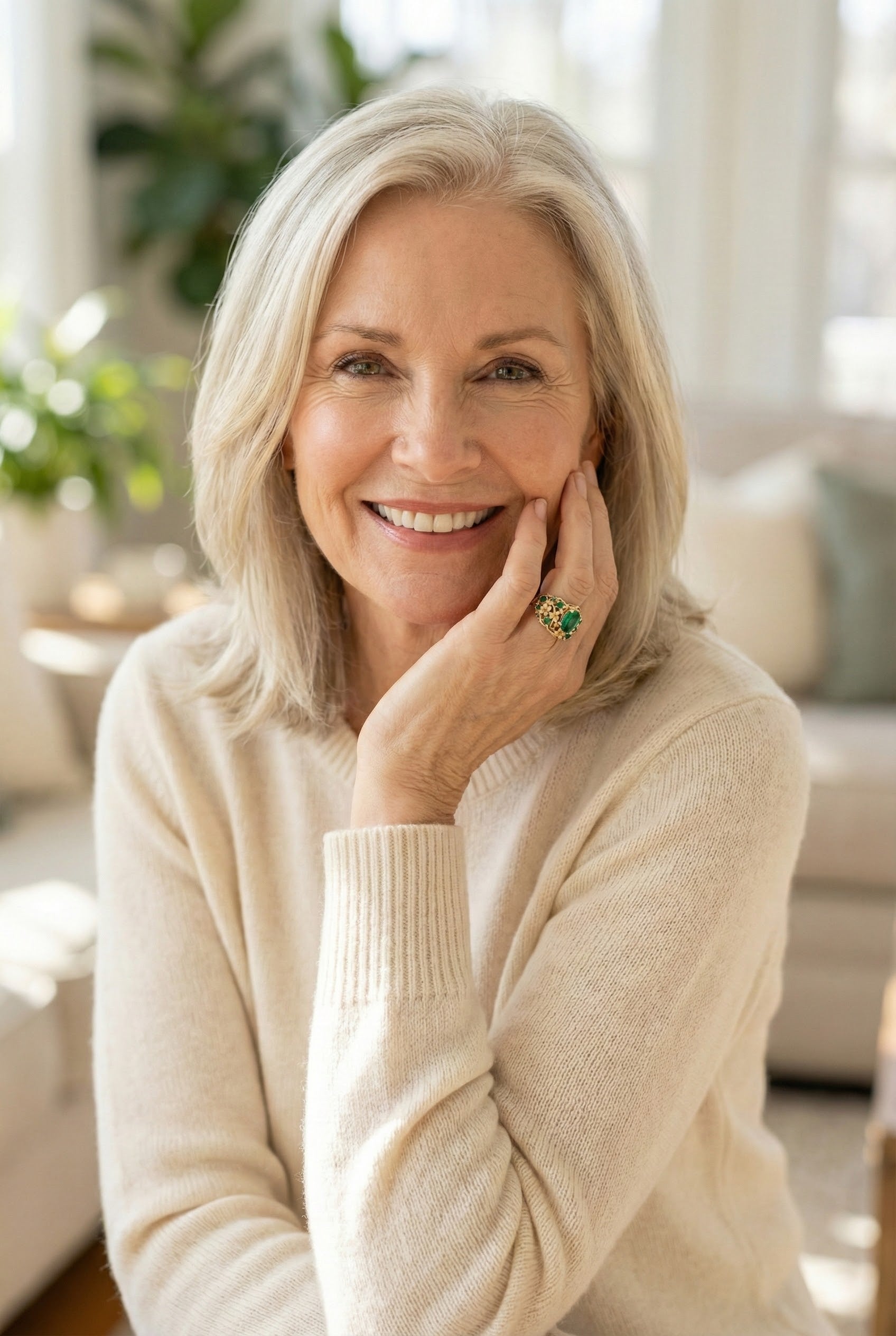 Elegant Emerald & Sapphire Luxe Ring