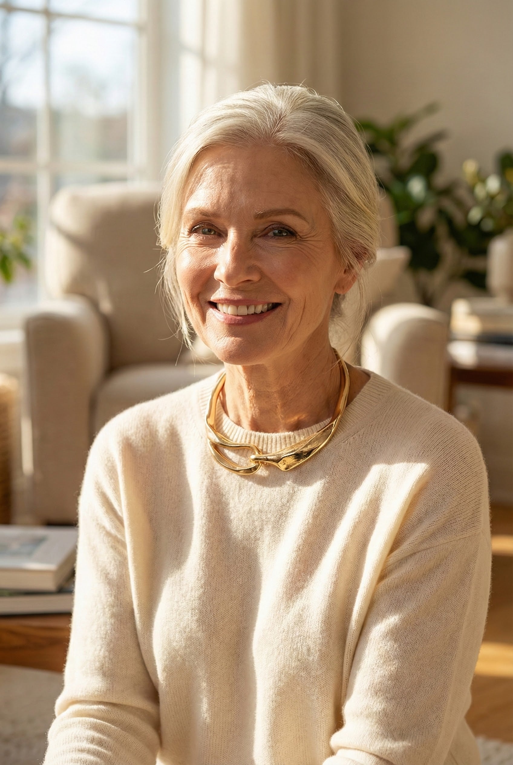 Statement Textured Gold Chain Choker Necklace