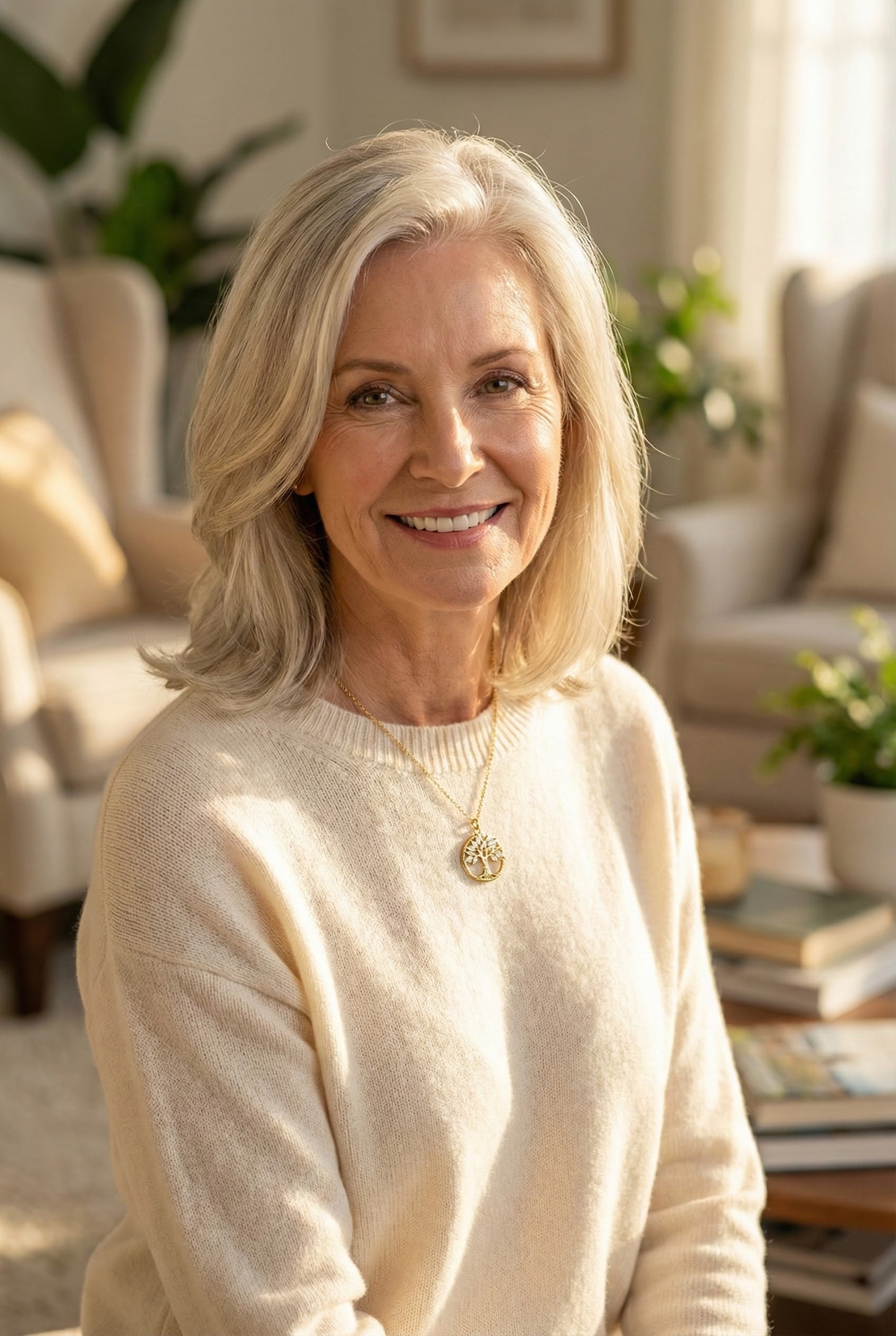 Gold Tree of Life Necklace Adorned with Zirconia