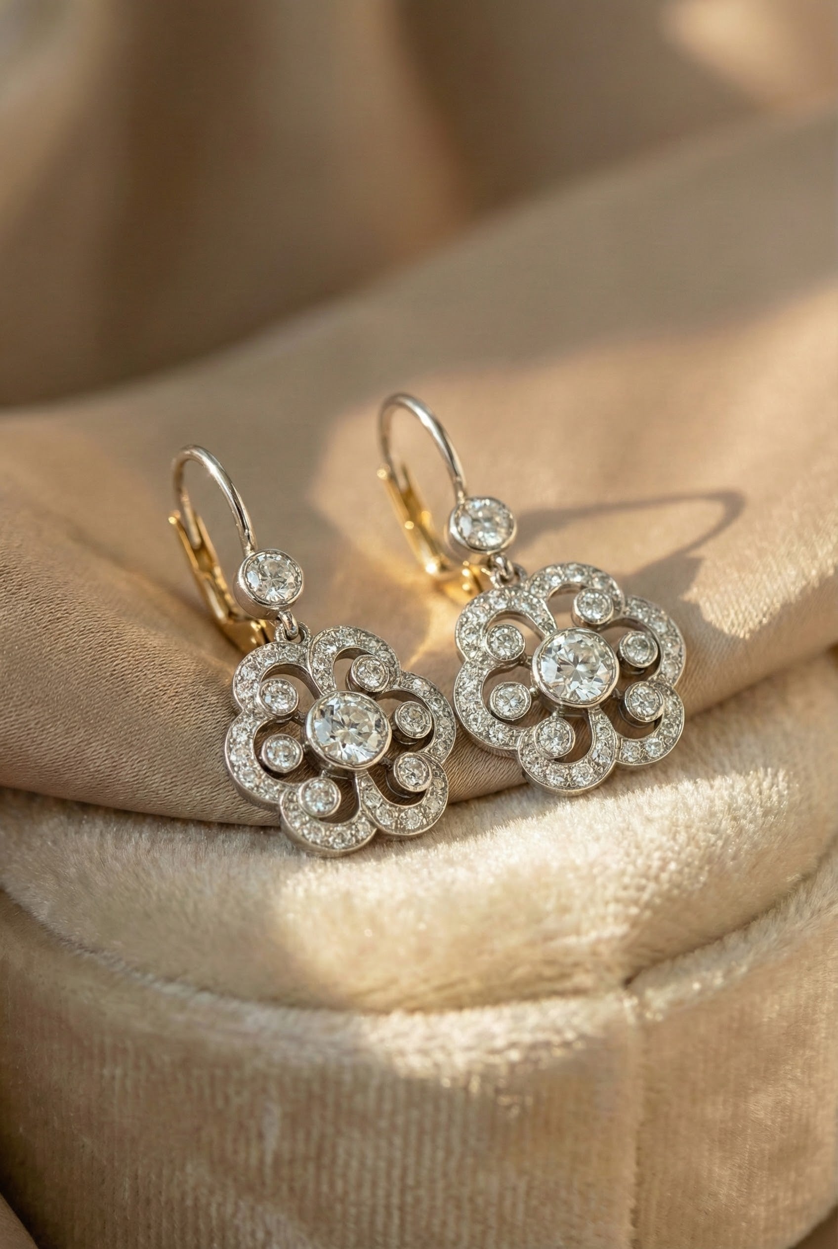 Vintage Crystal Mandala Earrings