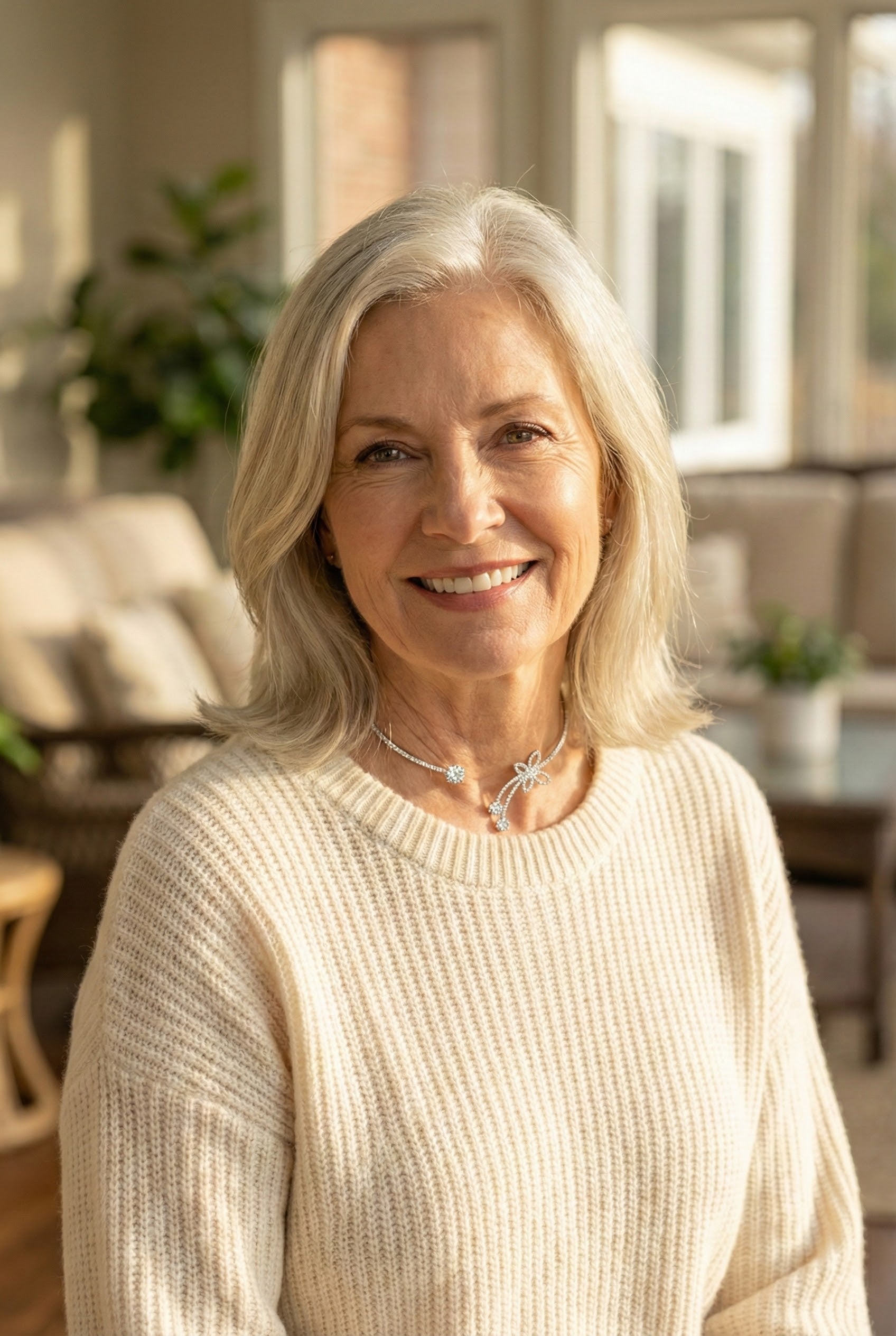 Radiant Crystal Blossom Choker Necklace