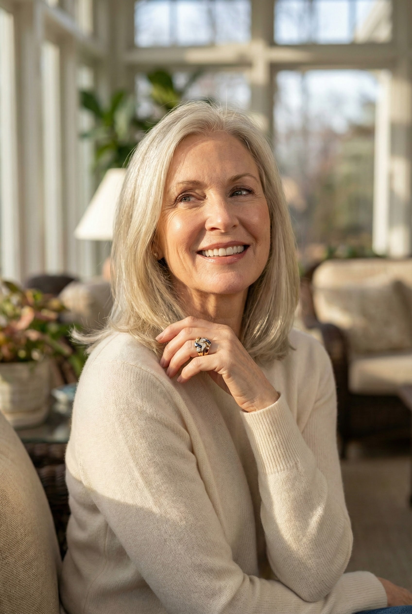 Gold Vintage Zirconia Ring