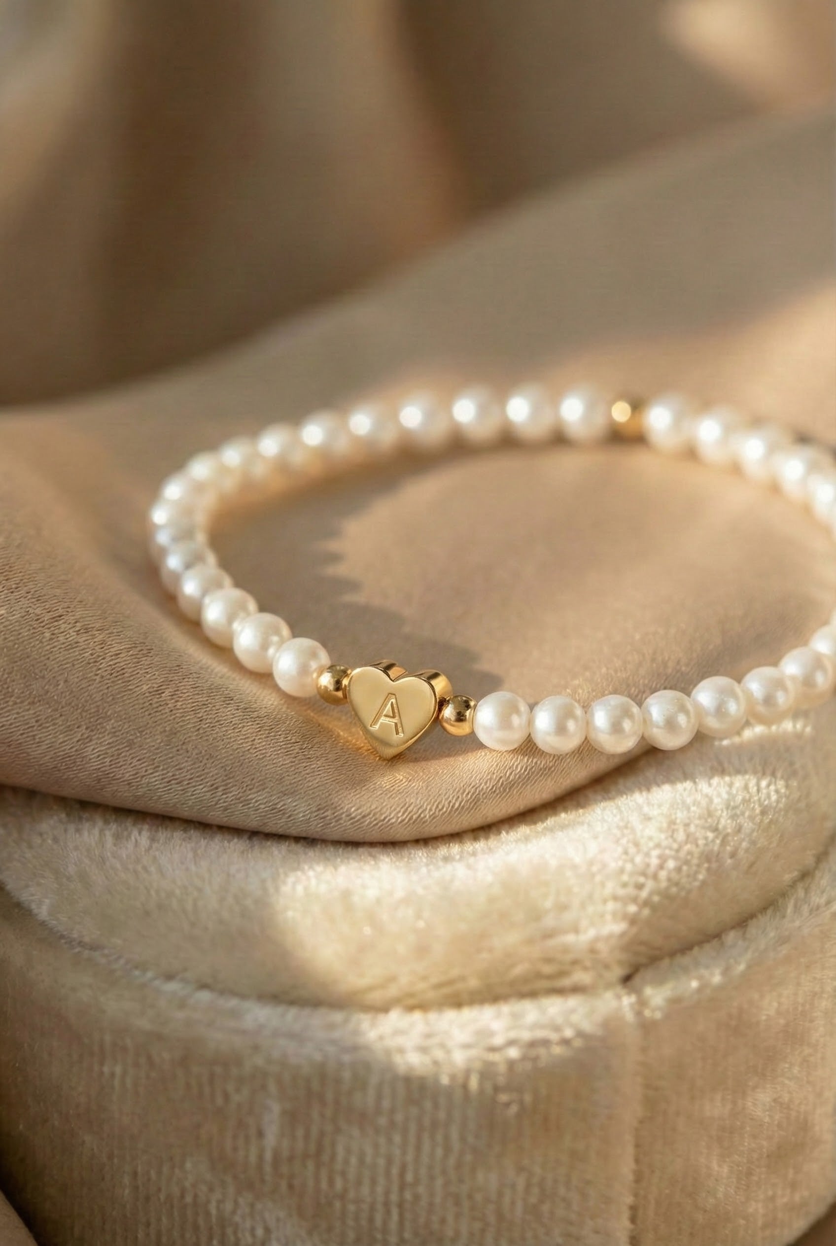 Stylish A-Z Heart Initial Bracelet