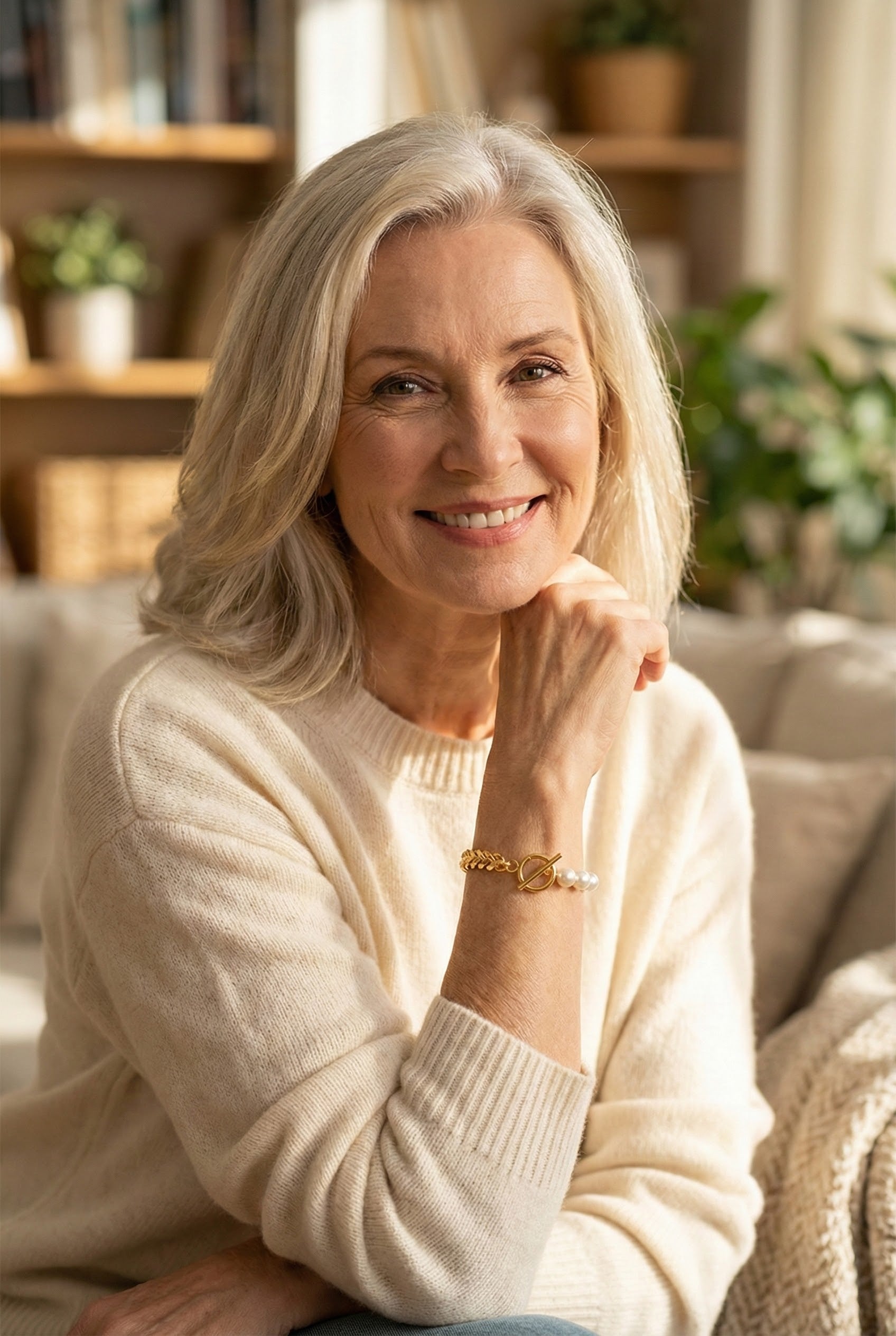 Chic Gold and Pearl Bracelet