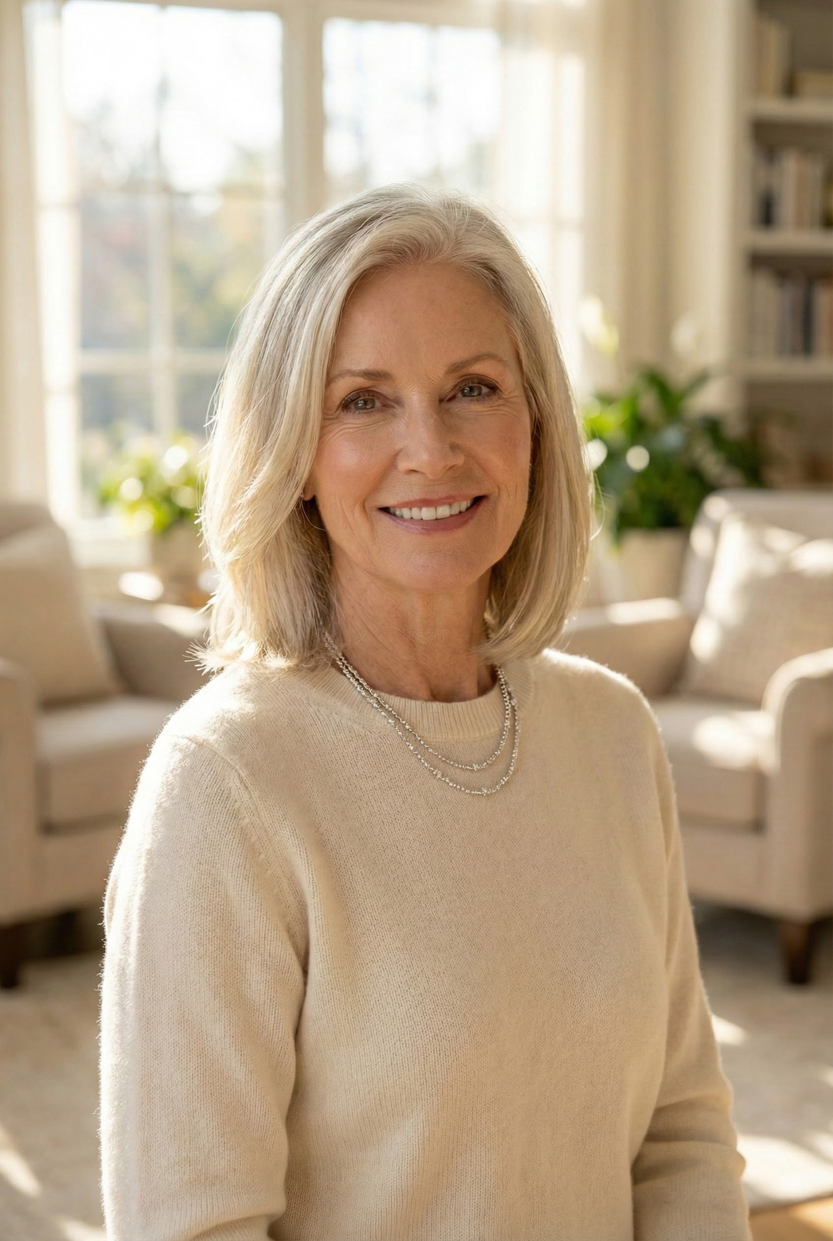 Two-Tier Crystal Pendant Necklace