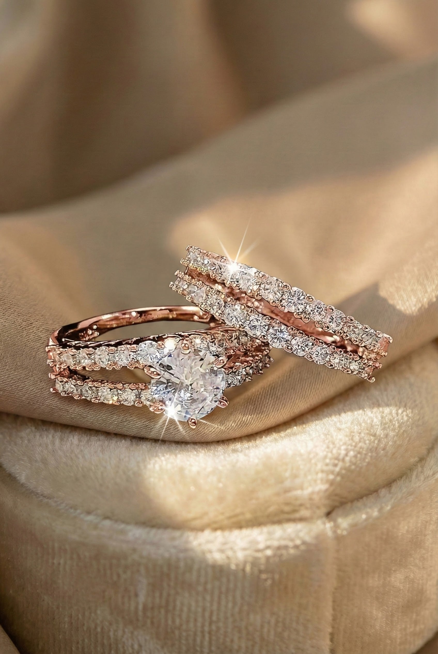 Elegant Eternal Radiance Ring Set