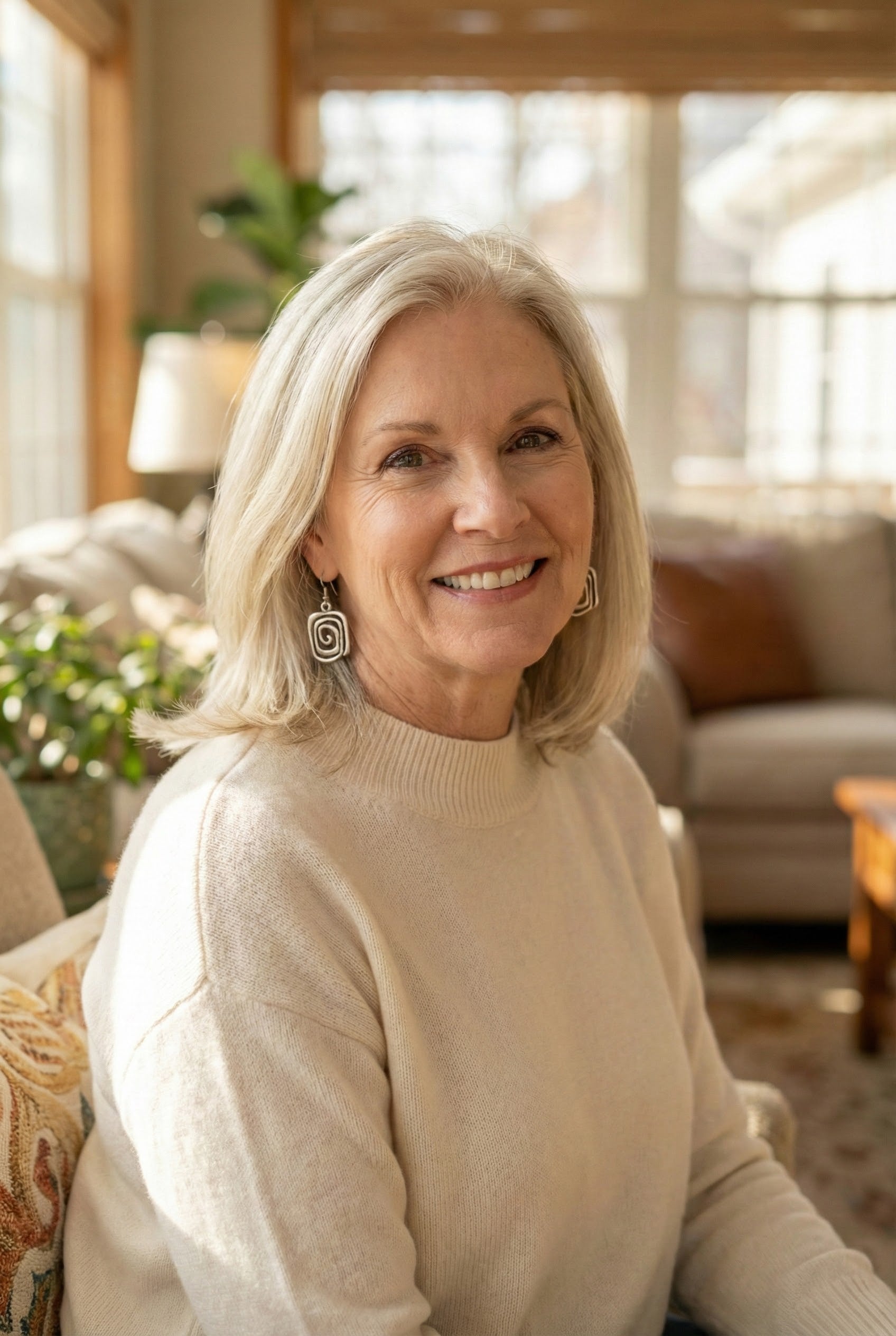 Retro Twisted Silver Earrings