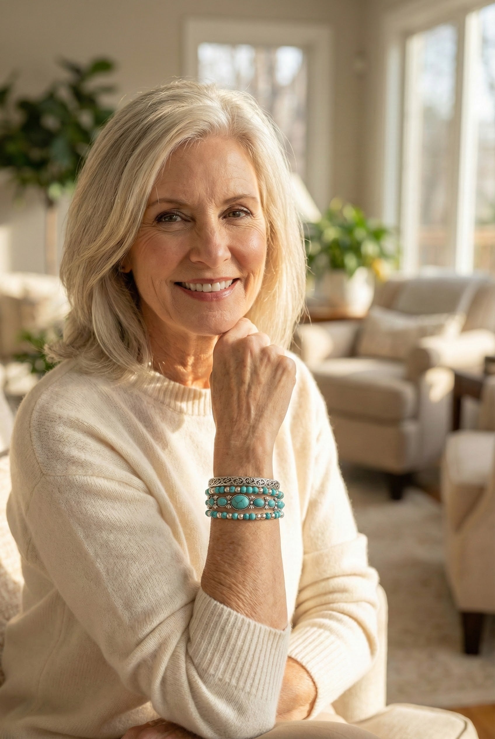 Boho Chic Turquoise Beaded Bracelet Collection