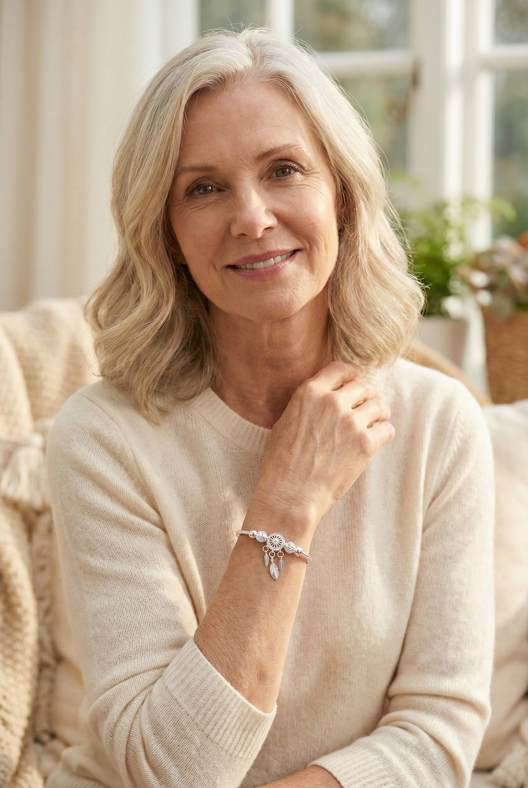 Silver Dreamcatcher Charm Bracelet