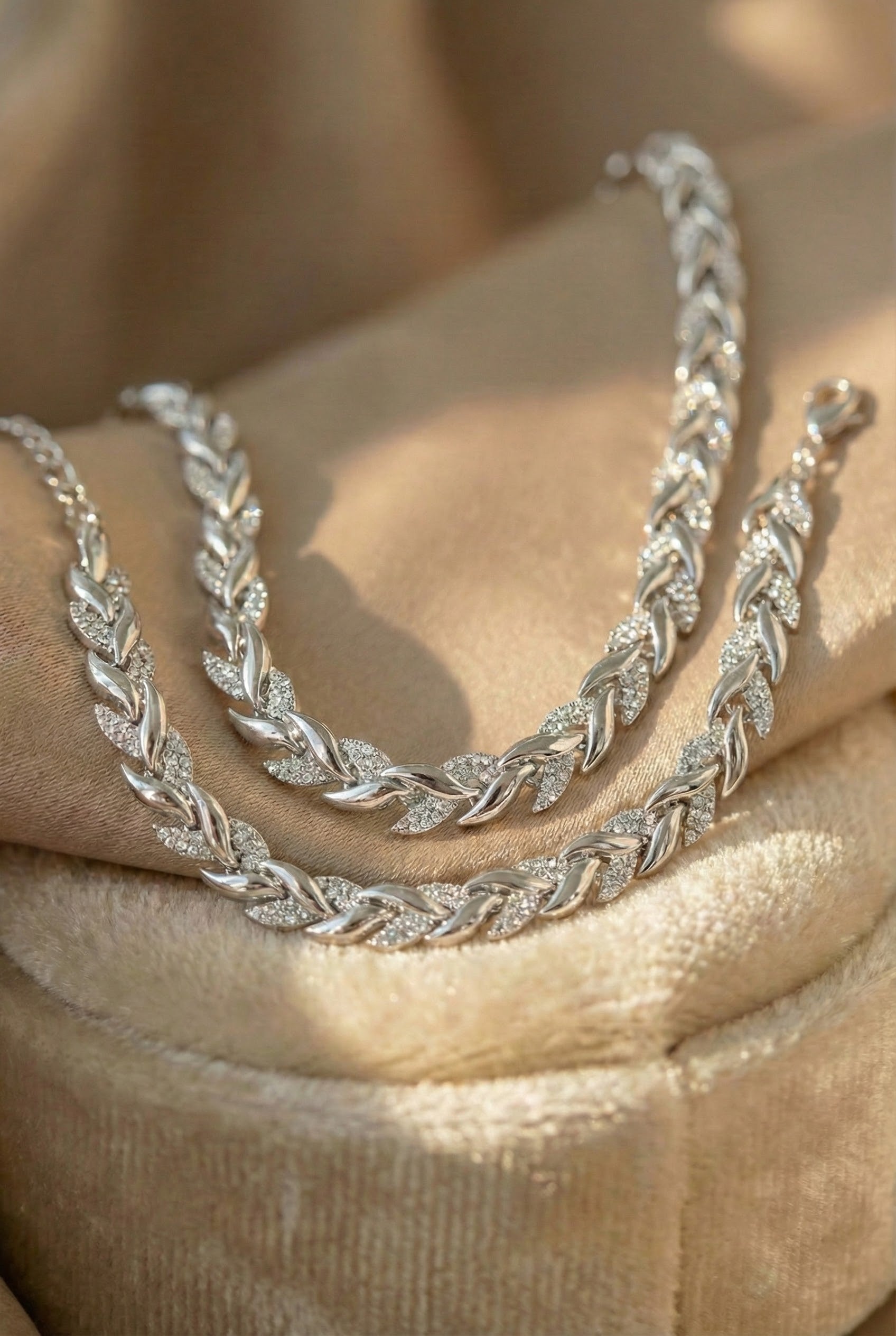 Chic Glass Rhinestone Mermaid Tail Set